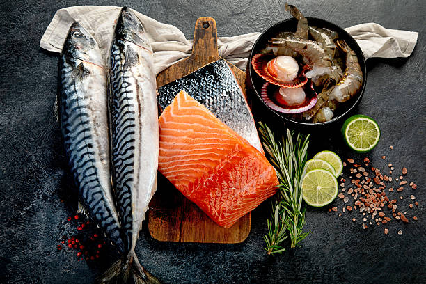 istock Assorted seafood. Mediterannean food concept. 2245432023