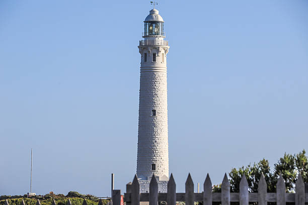 A tall lighthouse at the junction of the Indian Ocean and the Southern Ocean