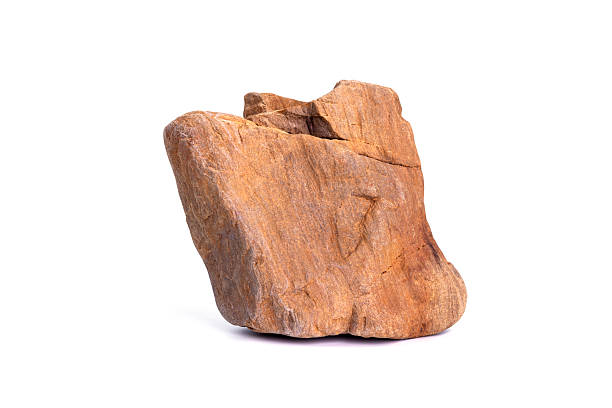 Natural rocks, black rough mountain rocks, red hard rocks for construction work on white background.