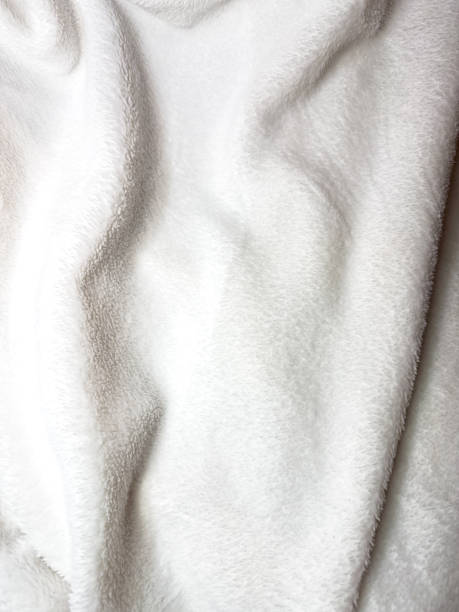 istock Fabric close up, light fabric, cotton, clothing, flat lay, copy space, top view. 2245438594