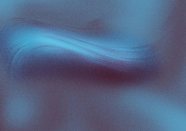 Abstract blue smooth waves, soft grainy texture with flowing shapes for modern digital art suitable for tech, science, or creative branding projects.