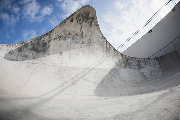 istock Modern concrete skatepark in city 2245456396