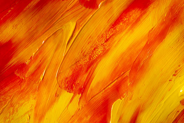 A background made of mixed red and yellow paint