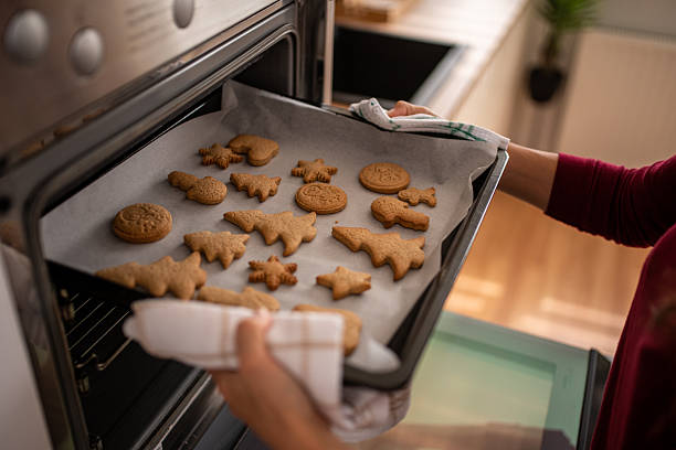 istock Freshly baked cookies on parchment paper 2245459967