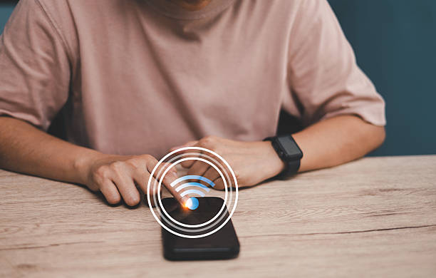 istock Person using smartphone connect to Wi-Fi representing wireless internet connection, surfing internet online social media communication technology, and digital lifestyle modern smart life concepts 2245472887