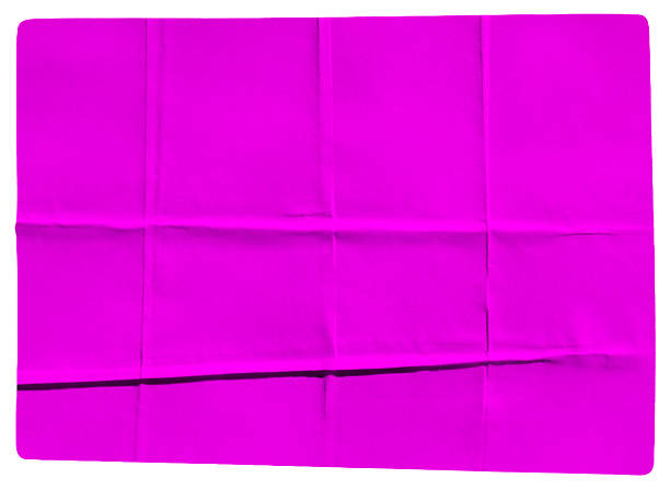 istock Pink adhesive glued wrinkled paper sticker label 2245476548