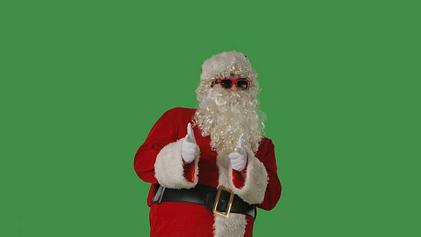 istock Santa Claus points his fingers at the camera on a green chroma key background 2245477116