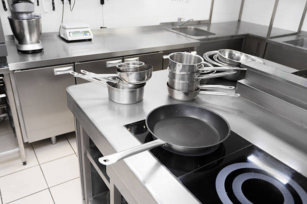 istock Modern kitchen workspace with various cooking tools and clean surfaces for meal preparation 2245478192
