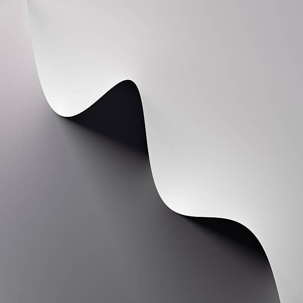 Abstract 3D rendering of smooth curved shapes with soft shadows. Minimalist monochrome composition with elegant light and shadow interplay.