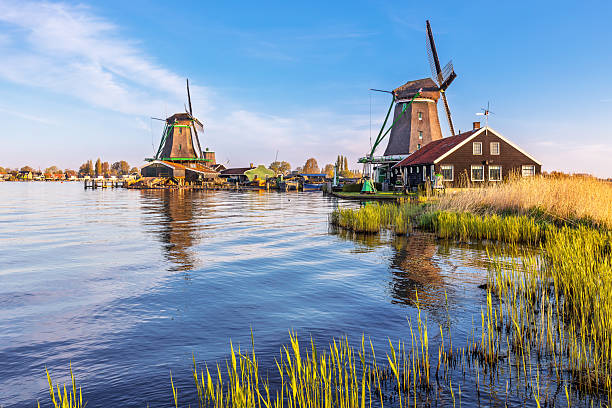 istock Zaanse Schans village, Netherlands. Dutch windmills. 2245484878