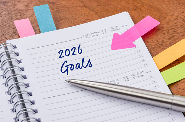 istock Daily planner with the entry 2026 Goals 2245484902