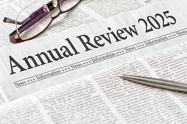 istock A newspaper with the headline Annual review 2025 2245484936