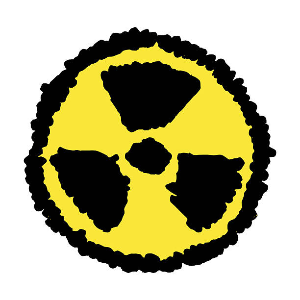 istock Hand drawn radiation sign Nuclear radiation hazard symbol Radioactive danger warning 2245486952
