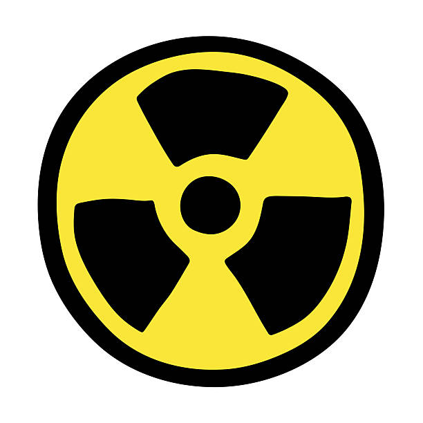 istock Hand drawn radiation sign Nuclear radiation hazard symbol Radioactive danger warning 2245487184