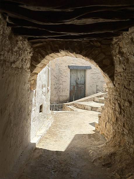 istock Traditional Whitewashed Architecture in Apeiranthos, Naxos, Greece 2245488676