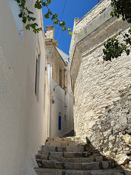 istock Traditional Whitewashed Architecture in Apeiranthos, Naxos, Greece 2245488684