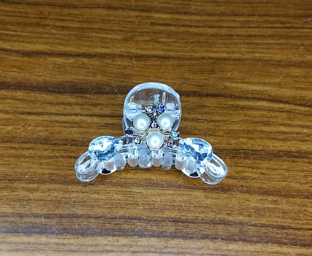 istock Elegant Crystal Pearl white Claw Clip 2245497226