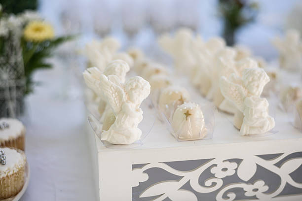 istock Table decorated with flowers, candy and decoration 2245498168
