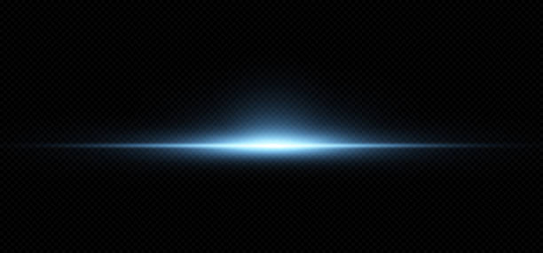 istock Cyan Glowing Neon Motion Lines and Light Blue Abstract Trails. Shine Effect with Starburst, Sunshine Beam, Glow Wave and Isolated Transparent Light Overlay for Futuristic or Tech Design 2245500538