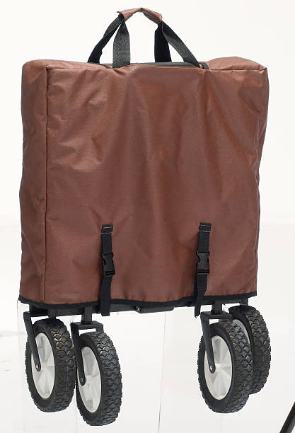 istock Square foldable cart with wheels for camping and picnics isolated nature background with clipping path 2245503418