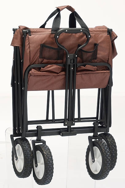 istock Square foldable cart with wheels for camping and picnics isolated nature background with clipping path 2245503420