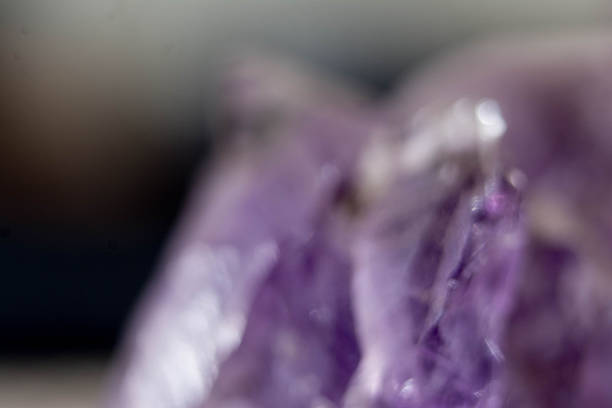 Macro photograph of amethyst crystal.