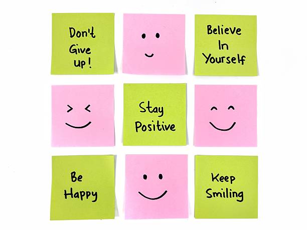 istock Positive message on colorful sticky note with smile emoji 2245506465
