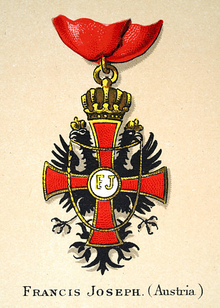 istock History medals and awards, Order of Francis Joseph, Austria, Double headed Eagle, Vintage illustration, 19th Century, Victorian 2245506580