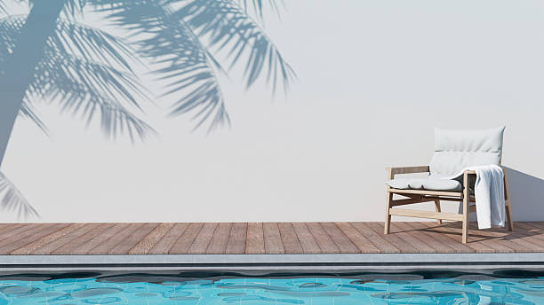 istock 3d rendering image of easy chair on poolside. 2245512055
