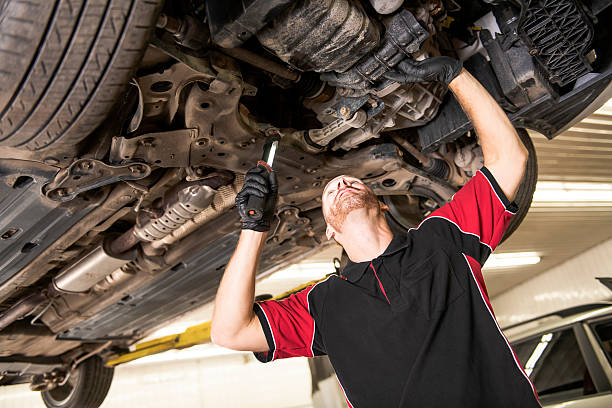 istock handsome mechanic based on car in auto repair shop 2245515895