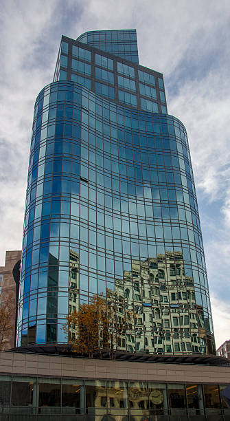 istock Modern office tower building Astor Place tower reflecting other 2245526195