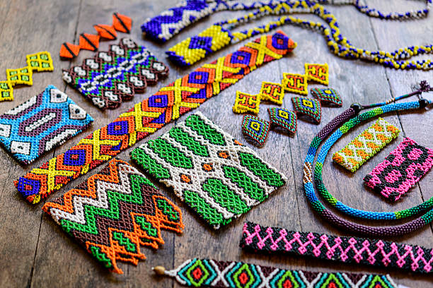 Huni Kuin Indigenous Beadwork Art, Acre, Amazon Forest, Brazil