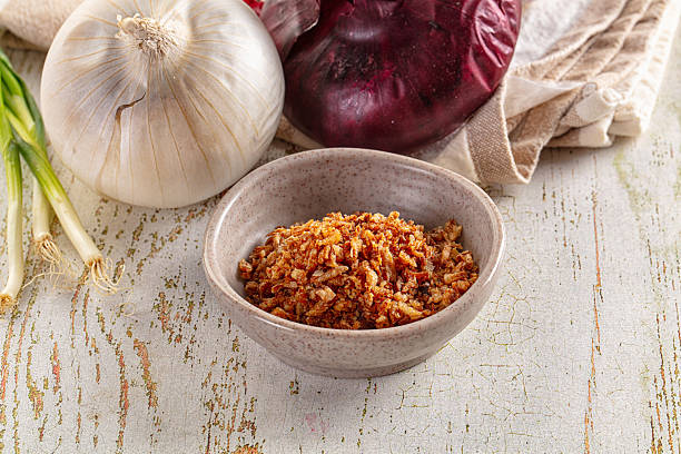 istock Roasted dry golden dehydrated onion 2245544346
