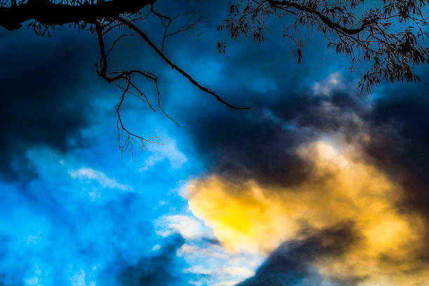 A fiery canvas painted across the evening sky in Sydney, NSW, Australia. (Photo by Tara Chand Malhotra)