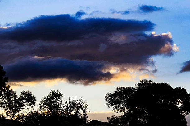 istock A fiery canvas painted across the evening sky 2245548113