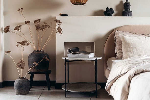 istock Cozy hotel bedroom designed for a calm and relaxing weekend stay 2245548194