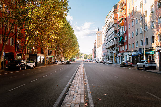 istock City avenue in Madrid, Spain 2245549921