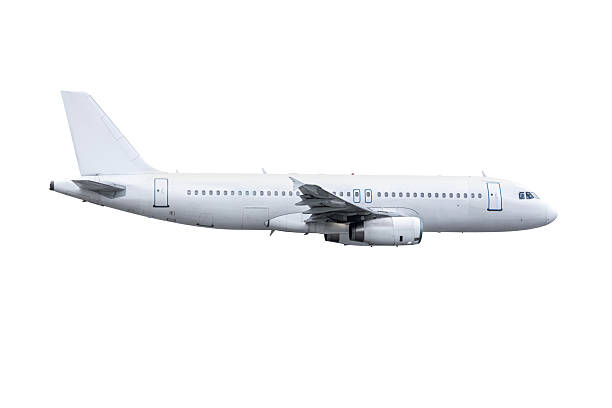 istock Modern passenger jetliner flies isolated on white background 2245549984