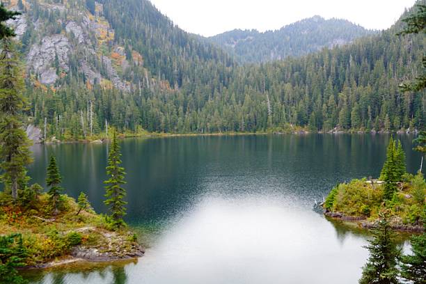 istock Serene Mountain Lake Surrounded by Evergreen Forest 2245550458