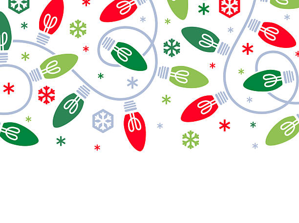 Christmas holiday red green holiday lights background.