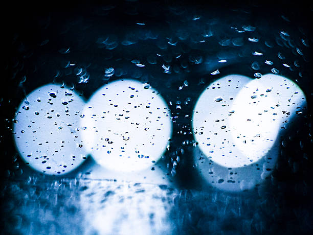 Crystal with water droplets and flashes of light.