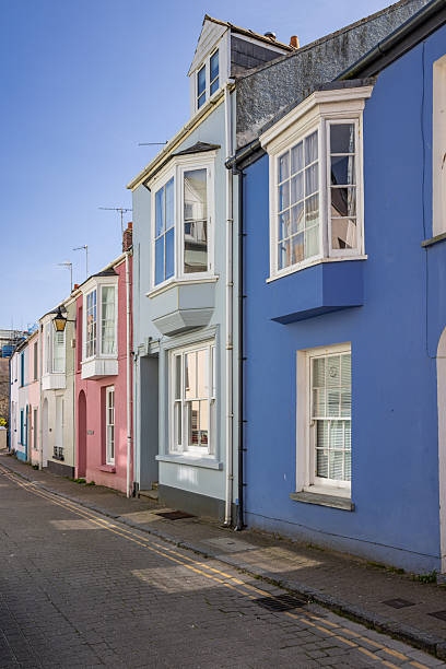 istock Colorful old buildings in a Welsh town. 2245554292
