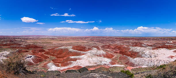 Painted Desert Sky Canvas showcases a panorama of the Painted Desert in Arizona. The landscape is located in Petrified Forest National Park.