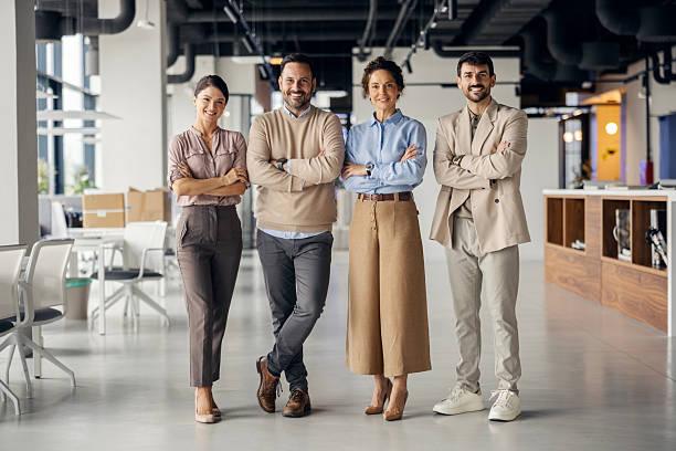 istock Diverse business team smiling at office startup 2245556425