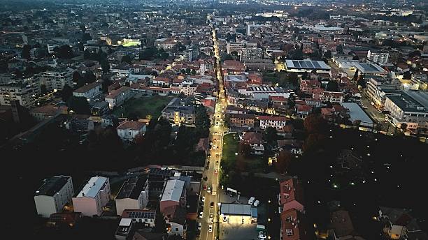 Seregno at Sunset, Lombardy, Italy