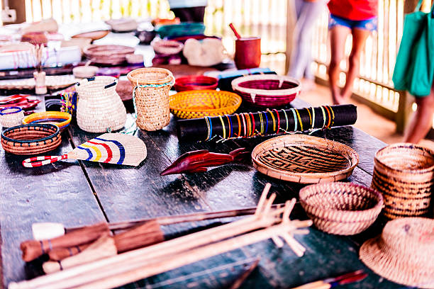istock Traditional indigenous handmade baskets and weaving crafts 2245563749