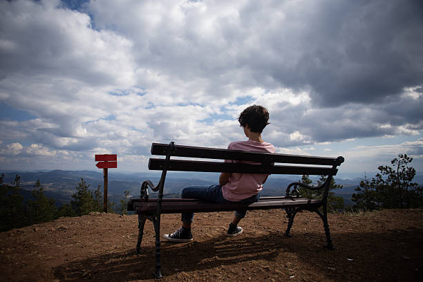 istock Young boy  enjoy the panorama view 2245567463