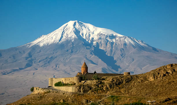 istock Ancient orthodox stone monastery  and church in Armenia 2245567553