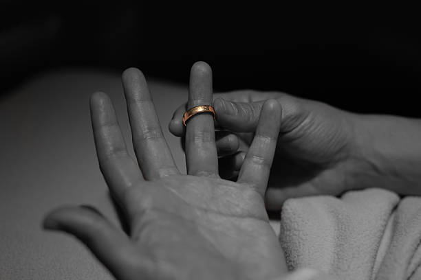 istock Removing Wedding Ring During Emotional Stress – Close-Up of Hands Symbolizing Relationship Struggles and Separation 2245567658