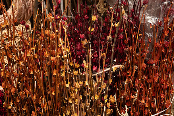 flowers and decorations in the market
